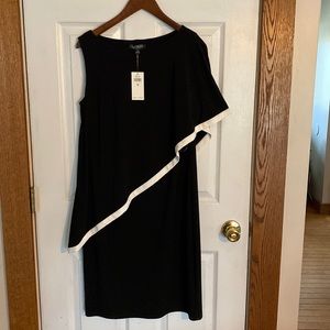 Ralph Lauren black one shoulder dress sz 12.  New with tags